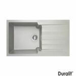 Νεροχύτης Συνθετικός Duralit 100 x 50εκ., χρώμα platinum