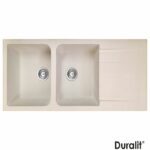 Νεροχύτης Συνθετικός Duralit 116 x 50 εκ., χρώμα beige