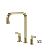 Μπαταρία Νεροχύτη Gessi 3 οπών Inciso, Gold PVD
