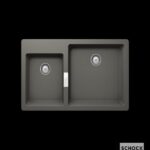 Νεροχύτης κουζίνας SCHOCK, γρανίτη 86x50εκ. cristadur mono, χρώμα silverstone