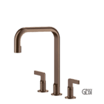 Μπαταρία Νεροχύτη Gessi 3 οπών Inciso, Copper Brushed PVD