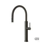 Μπαταρία Νεροχύτη Gessi 316 Kitchen, Black Metal Brushed PVD