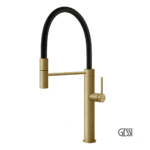 Μπαταρία Νεροχύτη Gessi 316 Kitchen, Brass Brushed PVD