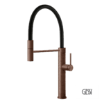 Μπαταρία Νεροχύτη Gessi 316 Kitchen Meccanica, Copper Brushed PVD