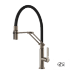 Μπαταρία Νεροχύτη Gessi Officine, Inox Finish