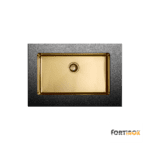 Νεροχύτης Ανοξείδωτος Υποκαθήμενος Fortinox Squadro Brushed Gold